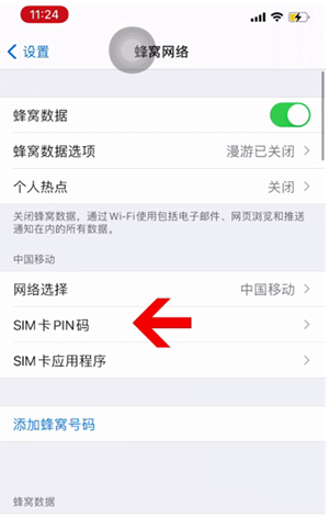 襄阳苹果14维修网分享如何给iPhone14的SIM卡设置密码 