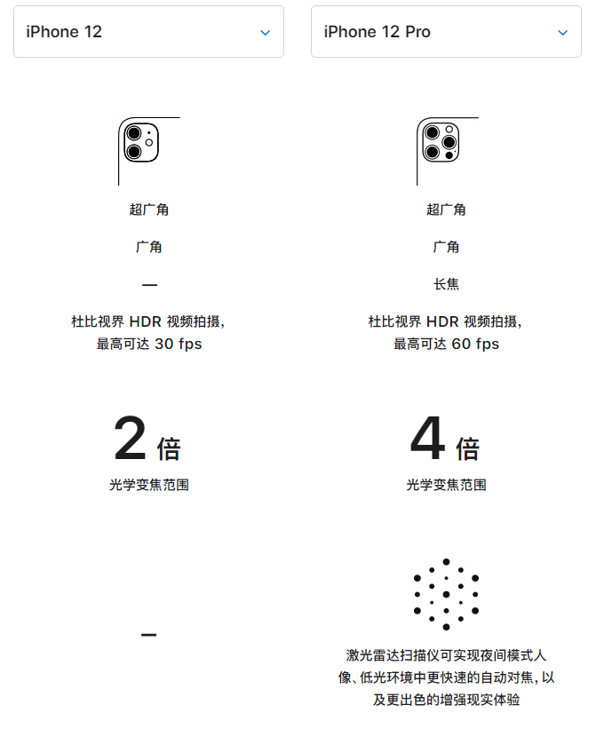 襄阳苹果手机维修分享苹果 iPhone 12 与 iPhone 12 Pro 选哪款 